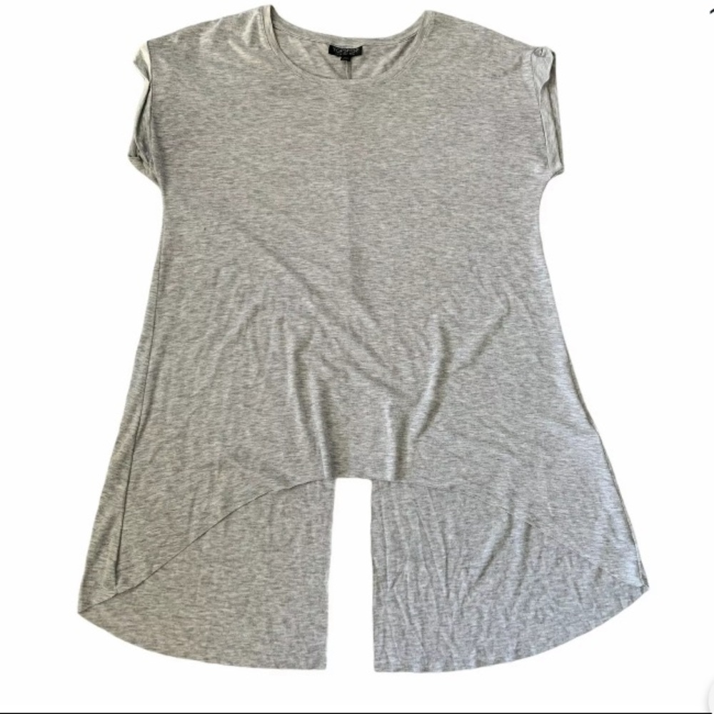 Top Shop Short Sleeve Gray Top Womens 2